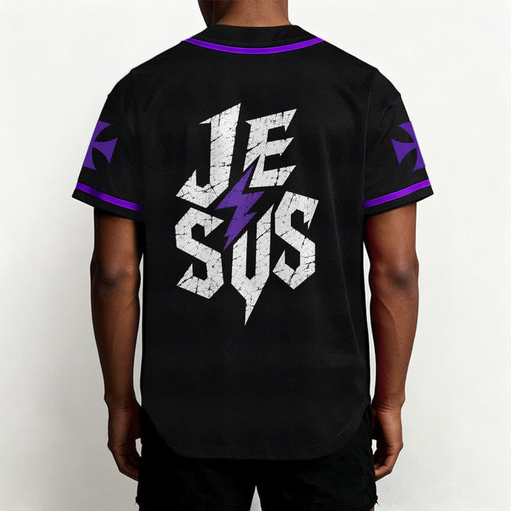 Maillot de baseball noir vieilli « Christianartworkshop Jesus Highway To Heaven » - image 61