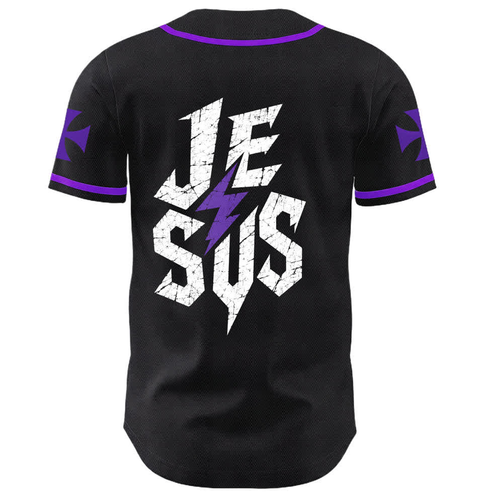 Maillot de baseball noir vieilli « Christianartworkshop Jesus Highway To Heaven » - image 57