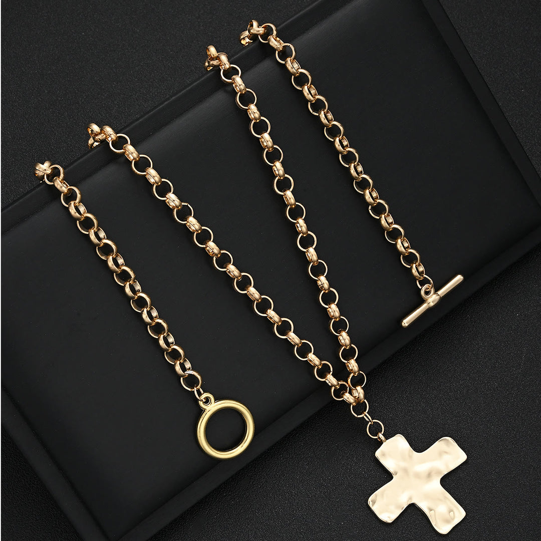 Collier de la série Croix martelée de Christianartworkshop : Foi contemporaine et dévotion élégante - image 14