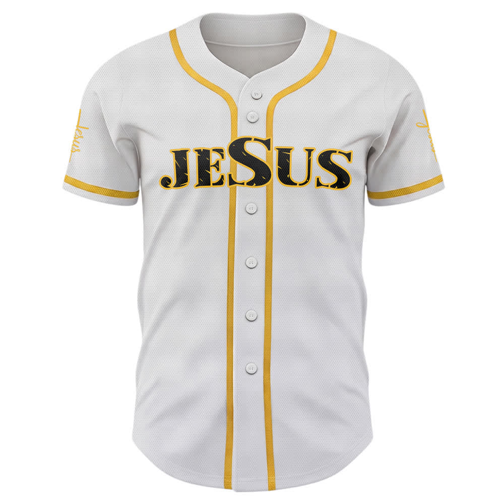 Maillot de baseball Christianartworkshop à double face avec imprimé croix « Jésus, le chemin, la vérité » - image 1