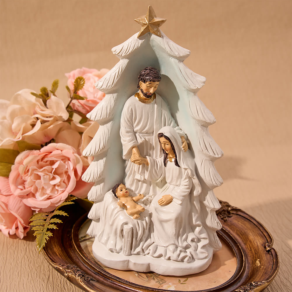 Christianartworkshop Crèche compacte de la Sainte Famille : un gage de bienveillance sincère pendant les fêtes - image 1
