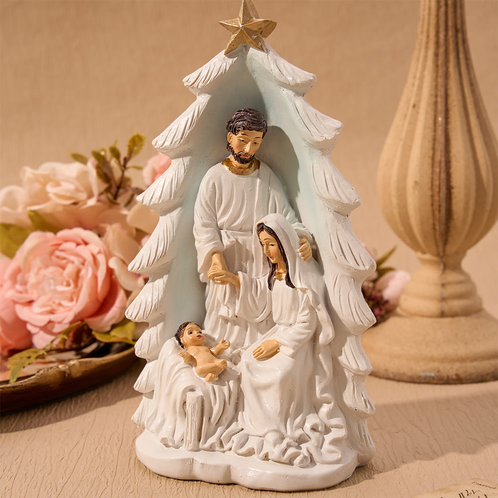 Christianartworkshop Crèche compacte de la Sainte Famille : un gage de bienveillance sincère pendant les fêtes - Nativité - image 0