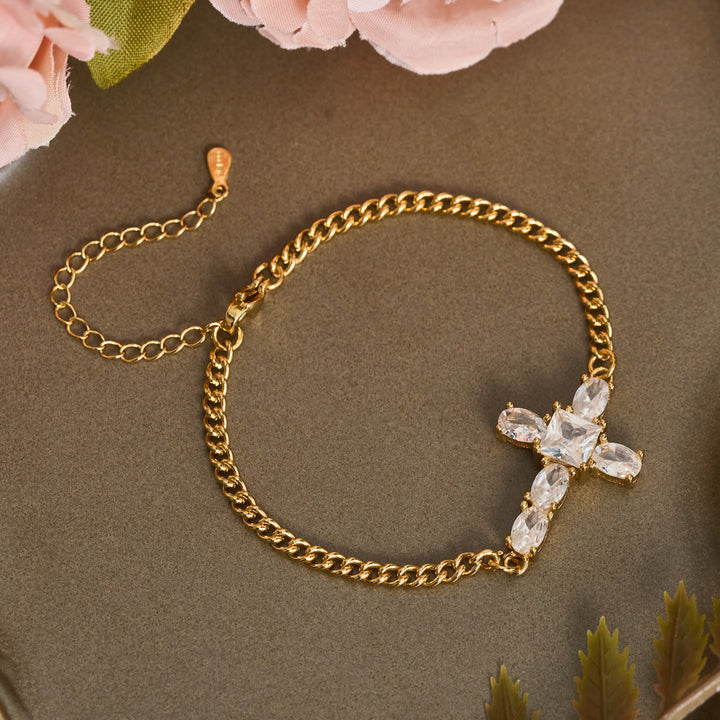 Christianartworkshop Bracelet croix en cristal facetté : symbole de calme et de paix éternelle - image 3