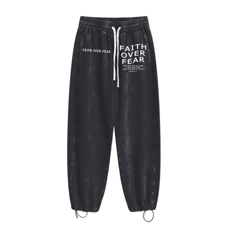Christianartworkshop Déclaration « La foi plutôt que la peur » Pantalon de survêtement délavé - image 10