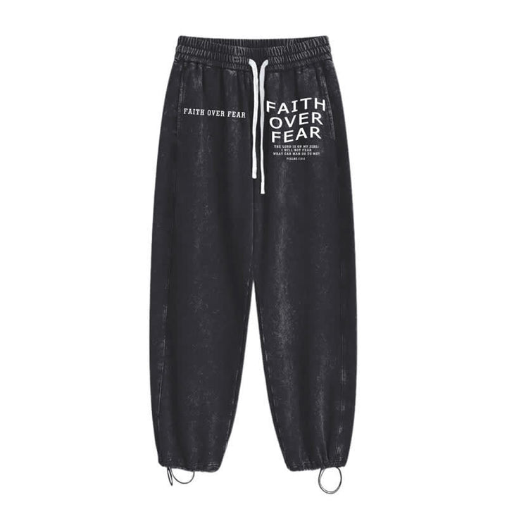 Christianartworkshop Déclaration « La foi plutôt que la peur » Pantalon de survêtement délavé - image 10