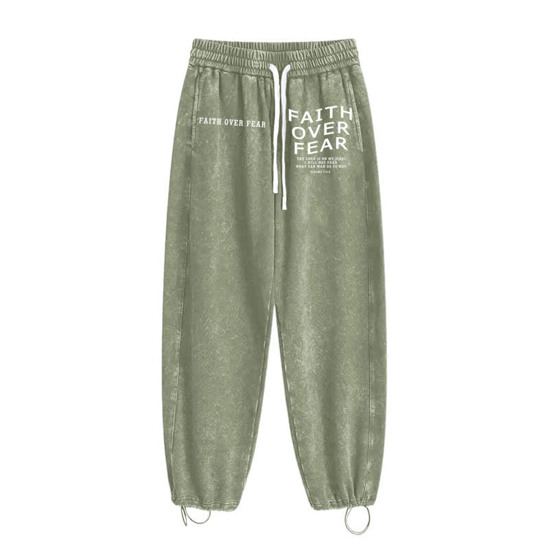 Christianartworkshop Déclaration « La foi plutôt que la peur » Pantalon de survêtement délavé - image 26