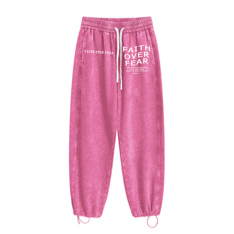 Christianartworkshop Déclaration « La foi plutôt que la peur » Pantalon de survêtement délavé - image 42