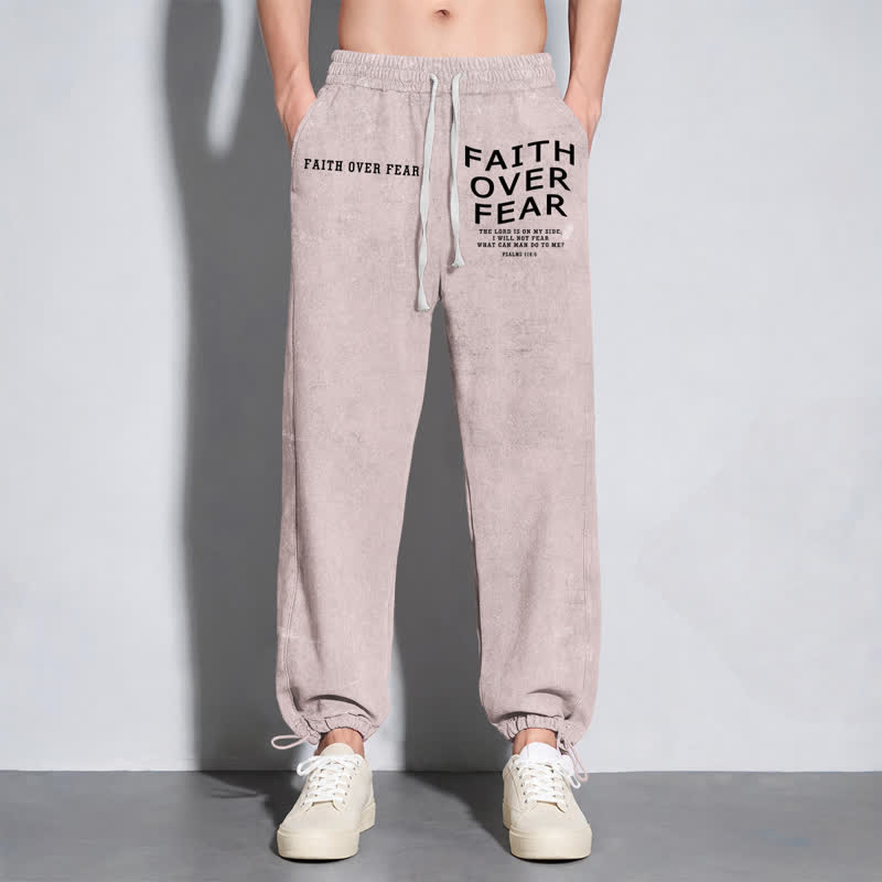Christianartworkshop Déclaration « La foi plutôt que la peur » Pantalon de survêtement délavé - image 38