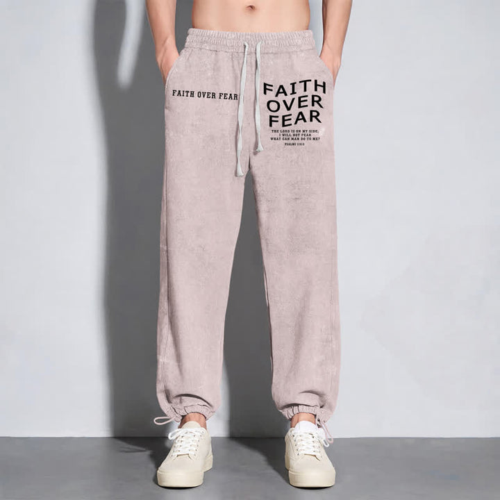 Christianartworkshop Déclaration « La foi plutôt que la peur » Pantalon de survêtement délavé - image 38