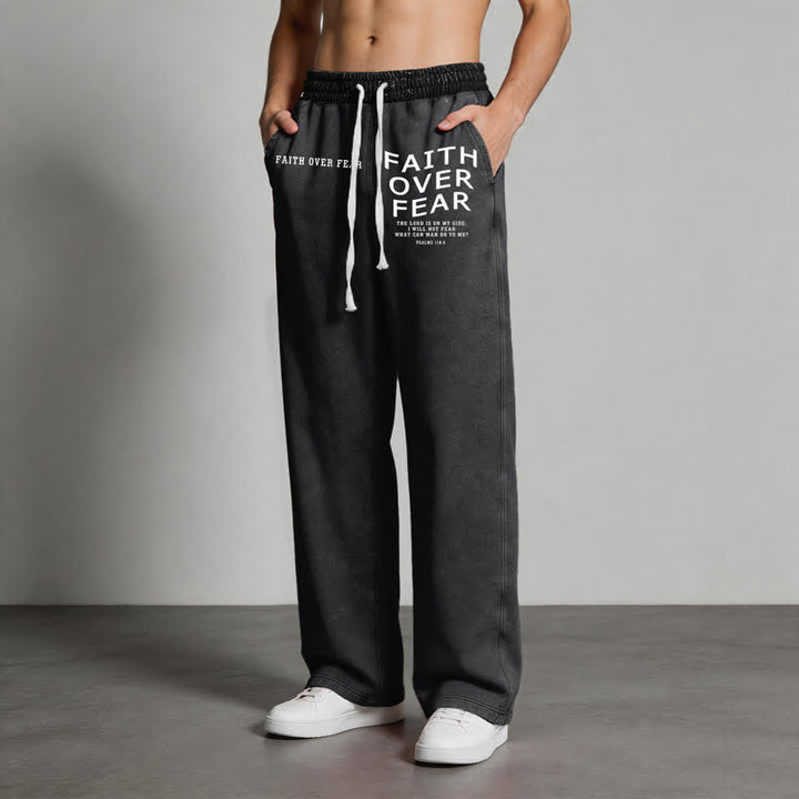 Christianartworkshop Déclaration « La foi plutôt que la peur » Pantalon de survêtement délavé - image 12