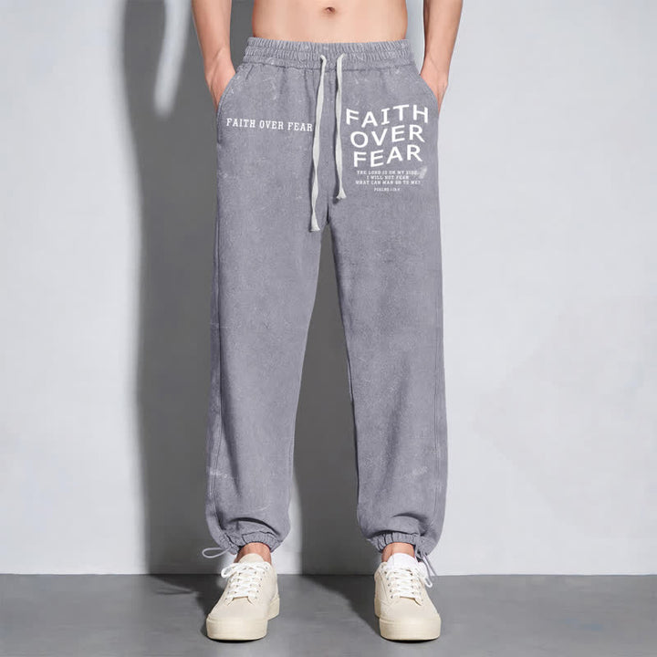 Christianartworkshop Déclaration « La foi plutôt que la peur » Pantalon de survêtement délavé - image 22