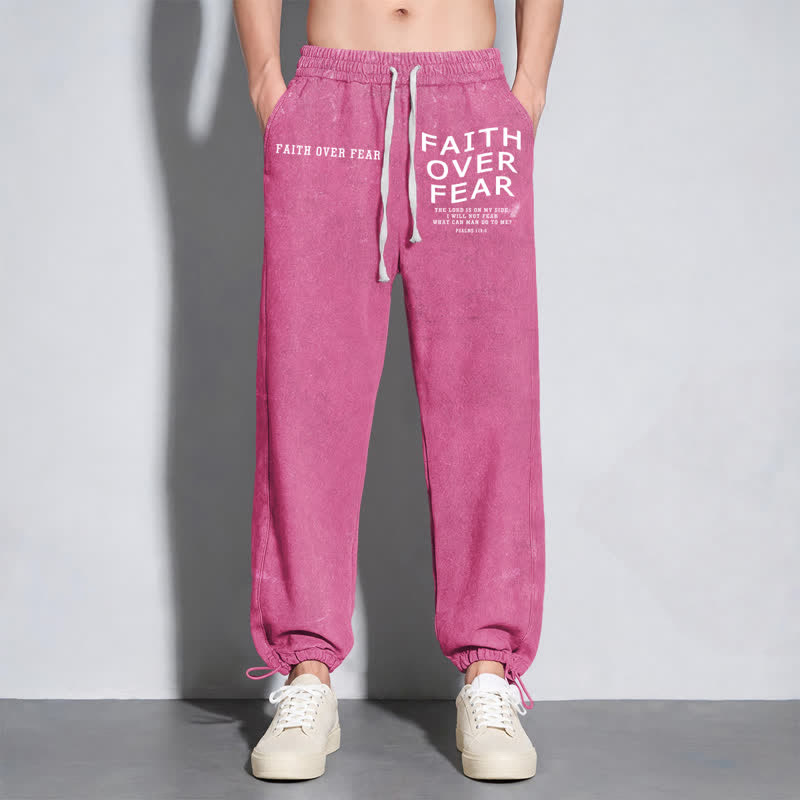 Christianartworkshop Déclaration « La foi plutôt que la peur » Pantalon de survêtement délavé - image 46