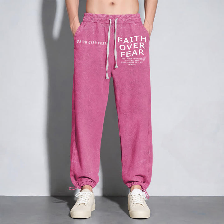 Christianartworkshop Déclaration « La foi plutôt que la peur » Pantalon de survêtement délavé - image 46