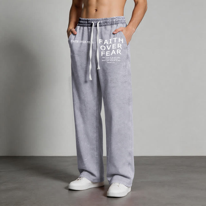 Christianartworkshop Déclaration « La foi plutôt que la peur » Pantalon de survêtement délavé - image 20
