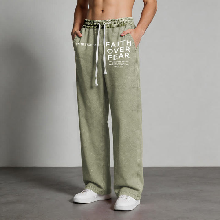 Christianartworkshop Déclaration « La foi plutôt que la peur » Pantalon de survêtement délavé - image 28