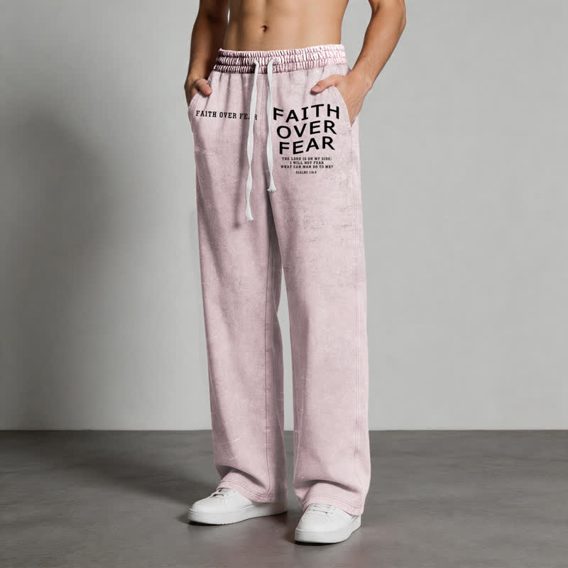 Christianartworkshop Déclaration « La foi plutôt que la peur » Pantalon de survêtement délavé - image 36