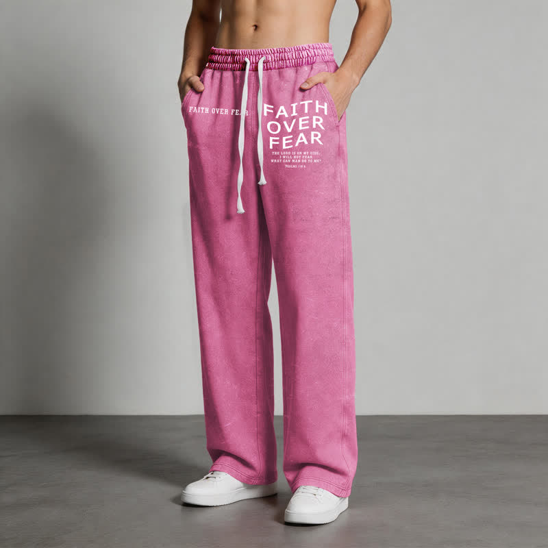 Christianartworkshop Déclaration « La foi plutôt que la peur » Pantalon de survêtement délavé - image 44