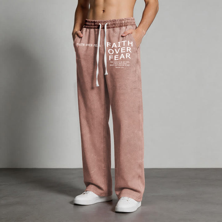 Christianartworkshop Déclaration « La foi plutôt que la peur » Pantalon de survêtement délavé - image 4