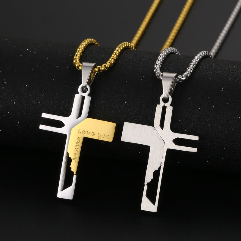 Christianartworkshop Collier croix élégant en acier inoxydable : Réceptacle de douce grâce sacrée - image 0