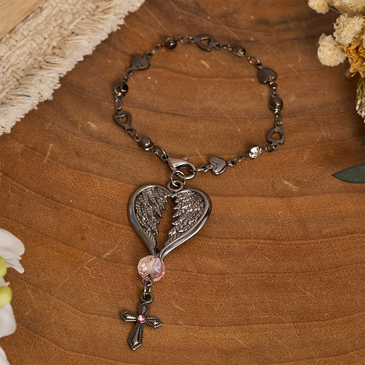 Porte-clés Cœur et Ailes d'Ange Gardien de Christianartworkshop pour voiture : Un doux rappel de protection - image 11