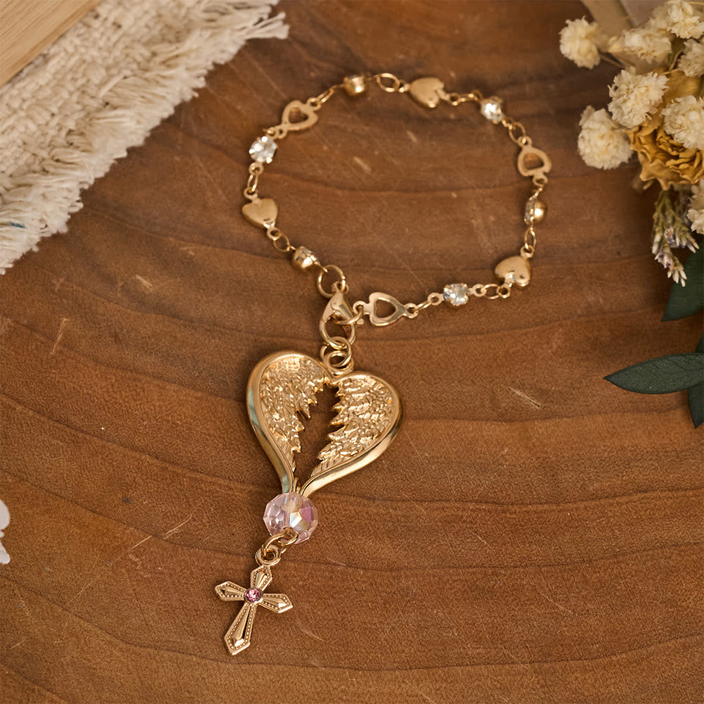 Porte-clés Cœur et Ailes d'Ange Gardien de Christianartworkshop pour voiture : Un doux rappel de protection - image 7