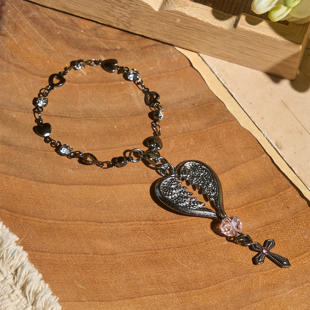 Porte-clés Cœur et Ailes d'Ange Gardien de Christianartworkshop pour voiture : Un doux rappel de protection - image 10