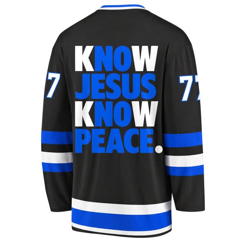 Christianartworkshop Maillot de hockey « Connaître Jésus, c'est connaître la paix » - image 2