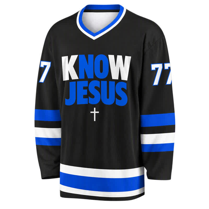 Christianartworkshop Maillot de hockey « Connaître Jésus, c'est connaître la paix » - image 1