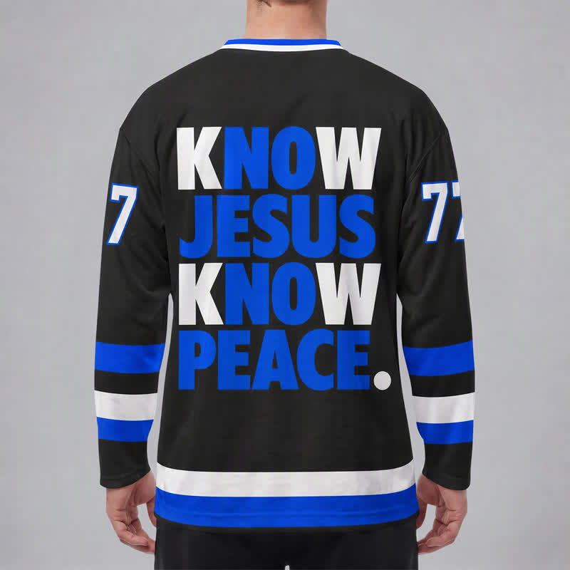 Christianartworkshop Maillot de hockey « Connaître Jésus, c'est connaître la paix » - image 4