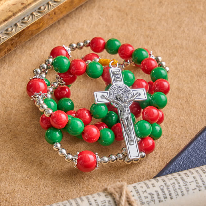 Christianartworkshop Chapelet de la Garde Céleste avec crucifix : Insigne de guidance constante - image 3