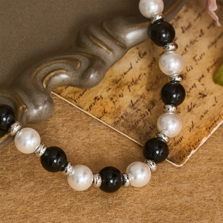 Christianartworkshop Collier de perles en forme de croix à l'éclat poli : signe d'une guidance céleste constante - image 3