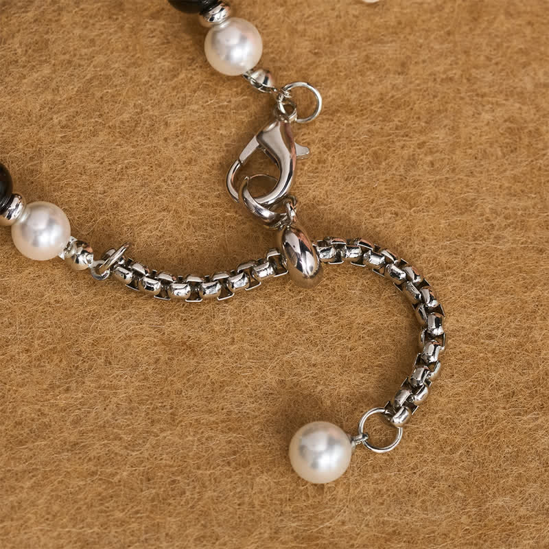 Christianartworkshop Collier de perles en forme de croix à l'éclat poli : signe d'une guidance céleste constante - image 6