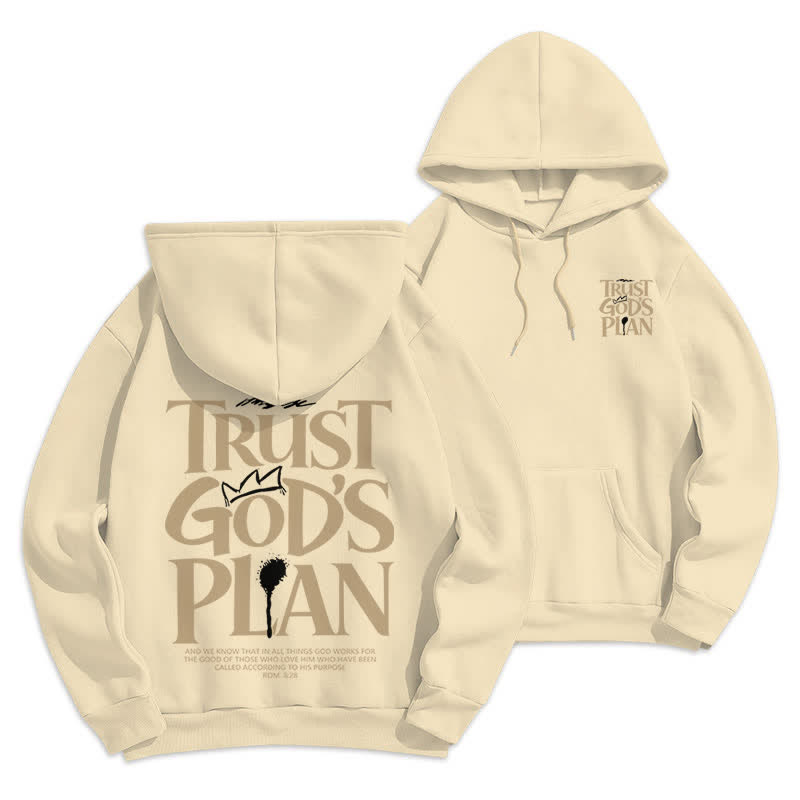 Christianartworkshop Sweat à capuche marron streetwear Trust's Plan - Beige - 2XL - image 12