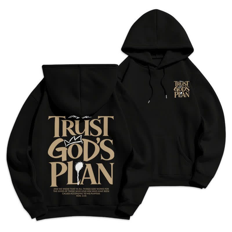 Christianartworkshop Sweat à capuche marron streetwear Trust's Plan - Noir - 2XL - image 6