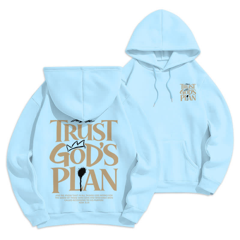 Christianartworkshop Sweat à capuche marron streetwear Trust's Plan - Bleu - 2XL - image 18