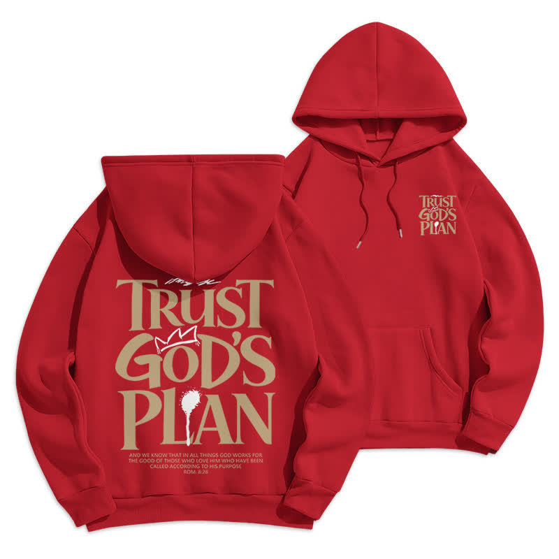 Christianartworkshop Sweat à capuche marron streetwear Trust's Plan - Rouge - 2XL - image 15