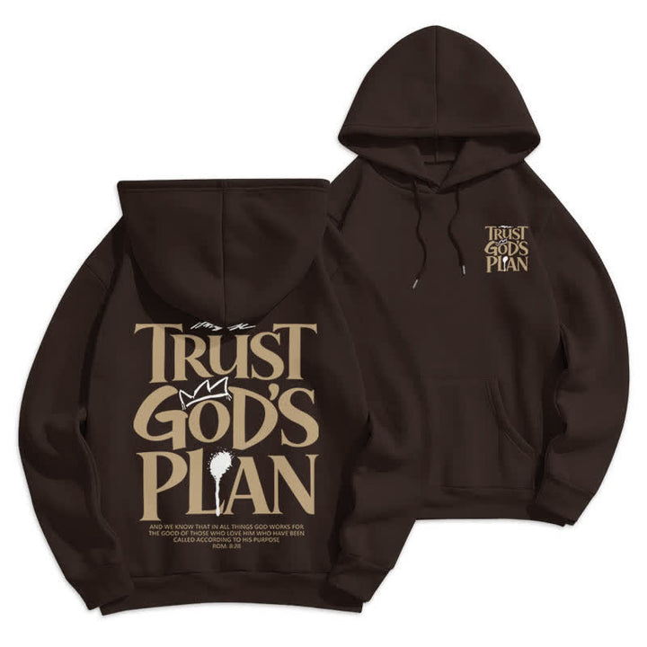 Christianartworkshop Sweat à capuche marron streetwear Trust's Plan - Brun - 2XL - image 0