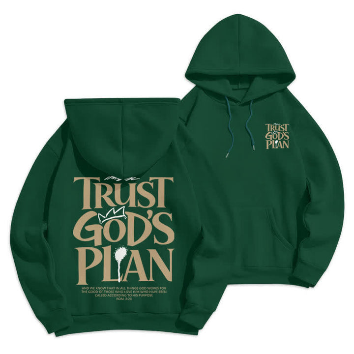 Christianartworkshop Sweat à capuche marron streetwear Trust's Plan - Vert - 2XL - image 21