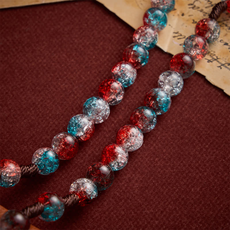 Christianartworkshop Chapelet de perles craquelées translucides sur le thème de Noël - image 7