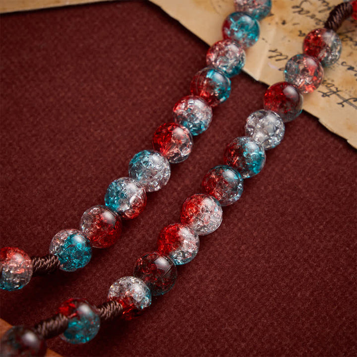 Christianartworkshop Chapelet de perles craquelées translucides sur le thème de Noël - image 7
