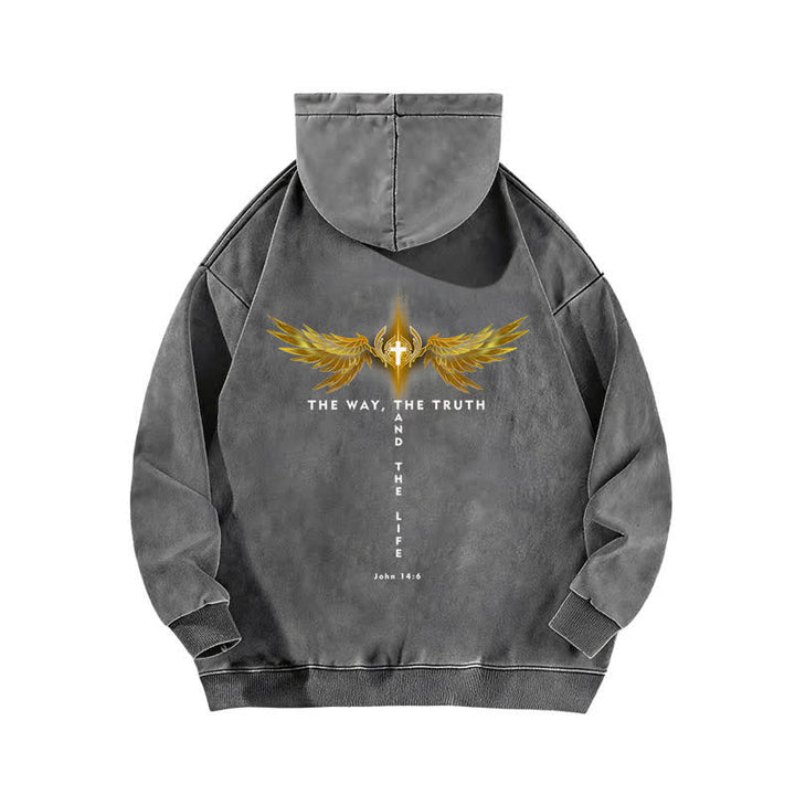 Christianartworkshop Le sweat à capuche lavé de la vérité et de la vie - image 7
