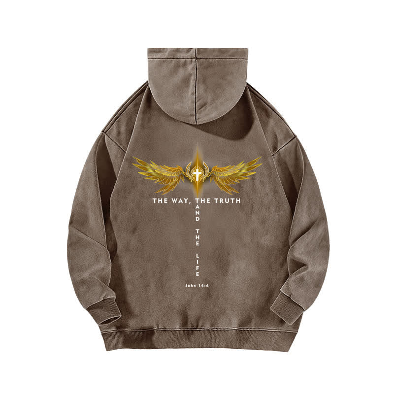 Christianartworkshop Le sweat à capuche lavé de la vérité et de la vie - image 10