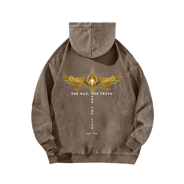 Christianartworkshop Le sweat à capuche lavé de la vérité et de la vie - image 10
