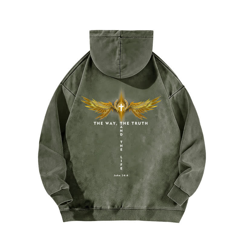 Christianartworkshop Le sweat à capuche lavé de la vérité et de la vie - image 13