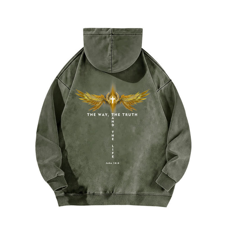 Christianartworkshop Le sweat à capuche lavé de la vérité et de la vie - image 13