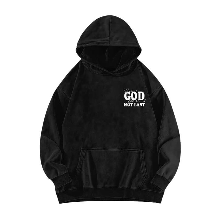 Christianartworkshop Go To God First Not Last Sweat à capuche beige délavé - image 8