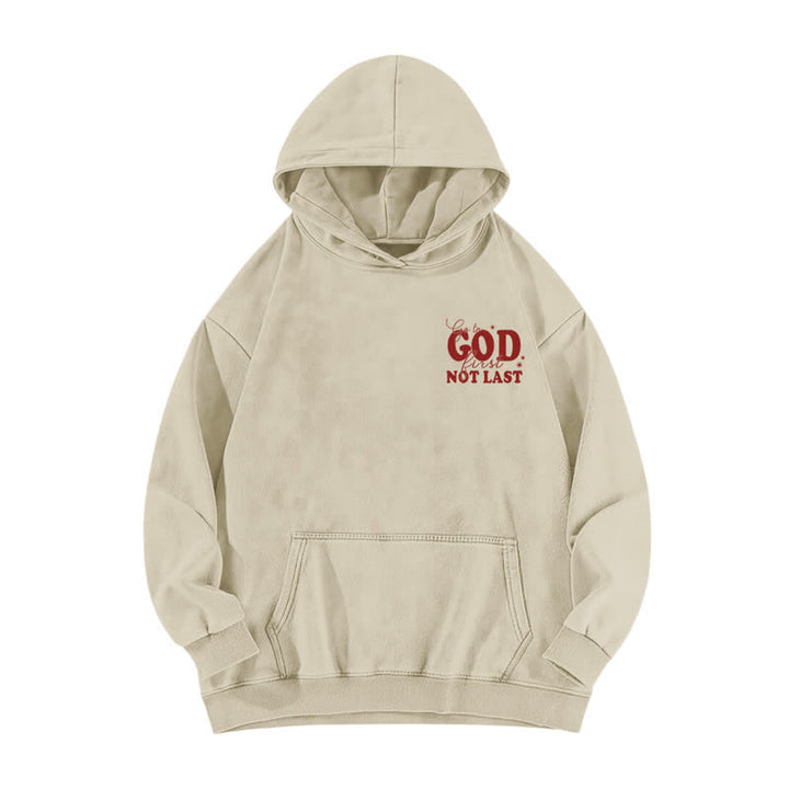 Christianartworkshop Go To God First Not Last Sweat à capuche beige délavé - image 2