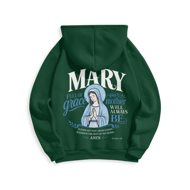 Christianartworkshop Sweat à capuche blanc doublé polaire Mary Full Of Grace - image 10