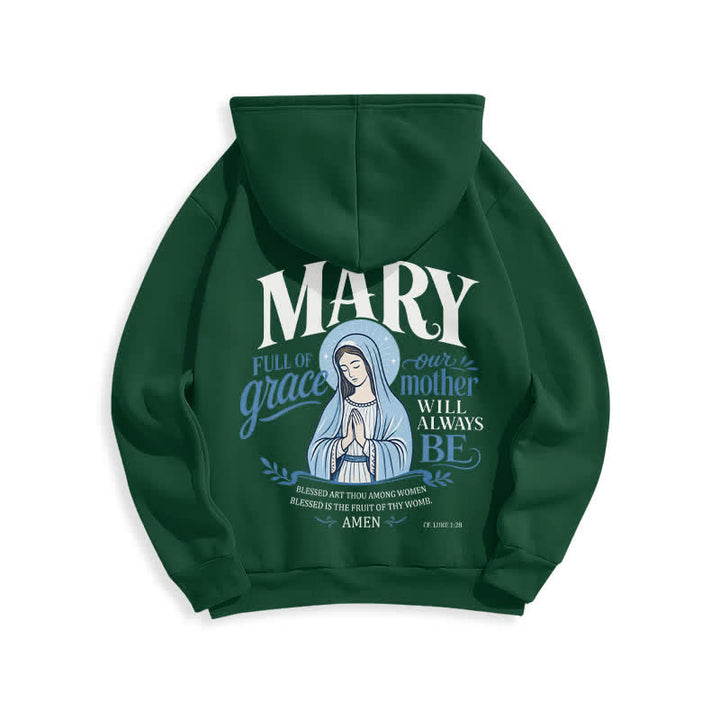 Christianartworkshop Sweat à capuche blanc doublé polaire Mary Full Of Grace - image 10