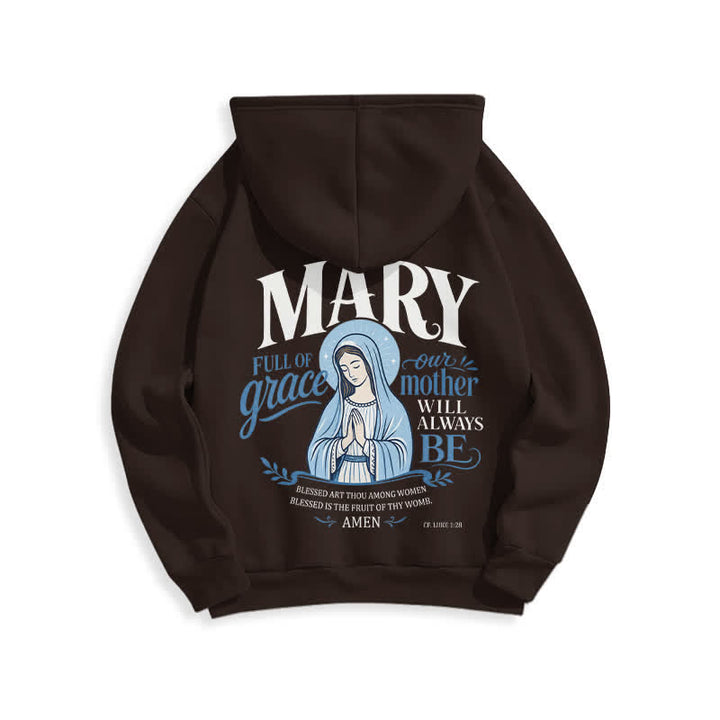 Christianartworkshop Sweat à capuche blanc doublé polaire Mary Full Of Grace - image 4